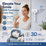 RILIZER UV Toothbrush Sanitizer Holder with Fan Drying, Wall Mounted UV Light Toothbrush Sterilizer, USB Rechargeable, Universal Fit for Electric & Manual Toothbrushes