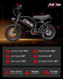 ADISTAR 16" Electric Bike,500W Motor,65 Miles Range,748.8Wh