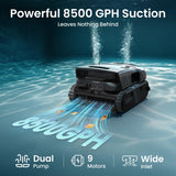 Aiper Scuba V3 Ultra AI-Cognitive Robotic Pool Cleaner & Skimmer with Dual-Camera AI Vision, All-in-One Cleaning, 8,500 GPH Suction, Smart Surface Parking & Multi-Layer Filtration, Grey