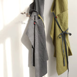 HANEE Kitchen Apron for Women, Men (Dark Gray) Linen Cooking Aprons with pocket