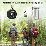 Tadomoe Portable Camping Shower with Battery Powered Pump, 5 Gal/20L Solar Heated Camp Shower Bag, 3-Mode Shower Head & Travel Case for Outdoor Camping, Beach Rinse & Dogs (Black)