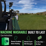 Multi-Function Magnetic Golf Towel - Exclusive Wash Pocket- Scrub Pad Cleaner - Magnet for Golf Cart or Clubs (16" x 24" Blue)