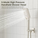 Gabrylly Shower System, Wall Mounted Shower Faucets Sets Complete for Bathroom with High Pressure 10" Rain Shower head and 3-Setting Handheld Shower Head Set, 2 Way Shower Valve Kit, Brushed Nickel