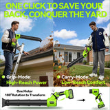 Leaf Blower Cordless with Battery and Charger, Cordless Leaf Blower with Rotatable Body, 2-Pack 20V Batteries, Variable Speed; Handheld Blower for Lawn Care, Car, Patio, Commercial Cleanup