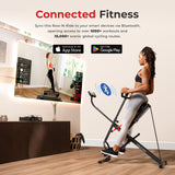 Sunny Health & Fitness Smart Upright Row-N-Ride Exerciser, Squat Assist Trainer for Glutes Workout with Adjustable Resistance, Easy Setup & Foldable, Glute & Leg Exercise Machine- NO. 077SMART Sunny Health & Fitness