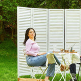Room Dividers and Folding Privacy Screens, Wood Louvered Separators Divider Wall for Home Office