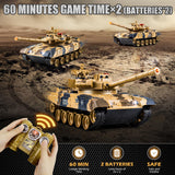 Supdex 1/24 RC Tank, Remote Control Russian T-90 Army Model Tank with Sound Effects, Lights and Smoke, 2.4G Military Model Toy for Kids, Perfect Birthday for Boys 6+ Years Old