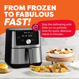 Instant Pot 6QT VORTEX Plus Air Fryer, 6-in-1, Air Fry, Broil, Dehydrate, Crisp, Roast, Reheat, Bake, Dishwasher-Safe Airfryer basket, from the Makers of Instant Pot, Stainless Steel
