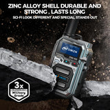 OMIZN M9 Global Walkie Talkie, 4G LTE Unlimited Range Two Way Radio with Flashligth for Outdoor, Business, Family 3pcs with Sim Card