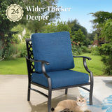 MIXPATIO 6-Piece Patio Conversation Set, Coffee Table, E-Coated Frame