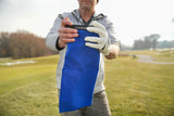 Club Scrub Towel Pro, Golf Club and Ball Cleaning Pouch with Attached Towel, Waterproof Exterior + More (Blue)