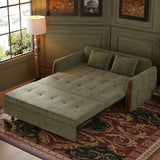 NessCarsti 62.9" Convertible Pull Out Sofa Bed Couch with Hidden Storage