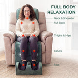 Himouta Full Body Massage Mat with Heat, Detachable Massager Pad Deep Tissue Pain Relief,10 Vibrating Motors for Relaxation at Home or Office