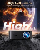 【Bundled with Google TV Stick/4K Supported】Smart Projector with WiFi & Bluetooth, Outdoor & Home TV Movie Projectors with Voice Control, Auto Focus & Keystone, Compatible with Netflix Proyector WiMiUS