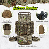 TIDEWE Hunting Backpack 5500cu with Frame and Rain Cover for Bow/Rifle/Pistol (Next Camo G2) TIDEWE
