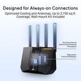 ASUS Rt-Be92U Wireless Router 10 Gigabit Ethernet Tri-Band, W129022218 (Gigabit Ethernet Tri-Band (2.4 Ghz / 5 Ghz / 6 Ghz) Black)