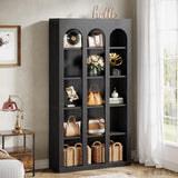 Tribesigns 5-Tier Arched Bookshelf, 70.87-Inch Mid Century Modern Bookcase