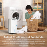 Waykar 2000 Sq. Ft 34 Pints 2025 Most Efficient Energy Star Dehumidifier for Home and Basement with Auto or Manual Drainage, Quiet 33dB Operation, 0.62 Gallon Water Tank Capacity