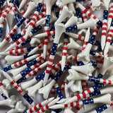 2-3/4" Pride Performance Plastic Golf Tees, Stars and Stripes, 100 Count - Designed for Less Friction and Longer Drives - Made in the USA