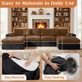 Vellorise 106" Cloud Modular Sectional Sofa with Detachable Seat Cushion