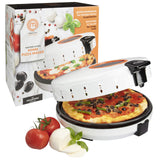 Electric 12" Pizza Maker- Cook Homemade Calzones, Quesadillas & Cookies! Rotating Nonstick Plate for Even Baking MasterChef
