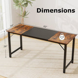 Conference Table Set of 4, Meeting Room Table with Metal Frame & Adjustable Foot Pads
