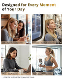 Essonio Open Ear Earbuds, Bluetooth Clip-On Headphones with AI ENC Clear Calls All-Day Comfort, Secure Stable Fit Wireless Earbuds, Situational Awareness for Running, Small Ears, Work, Pocket-Sized