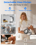Waterdrop M6H Instant Hot Countertop RO Water Filter System, Glass Pitcher
