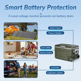 Antarctic Star 12 Volt Refrigerator,68QT(64L)Electric Cooler Compressor, -4℉~68℉ Portable Refrigerator for Camping,RV,Car,GREEN