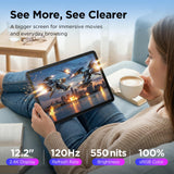 TCL TAB A1 Plus Android Tablet, 12.2” 2.4K 120Hz Display, 16GB RAM (6GB+10GB), 128GB Storage