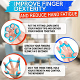 6Pcs Finger Strengthener with 3 resistance levels - Elastic Silicone Finger Exerciser with Shape-Retention and Ergonomic Design - Tear-Resistant Hand Stretcher with Comfort Grip for Hand Recovering