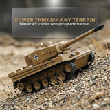 AoreSpty RC Tank that Shoots Water Bullets, 1:22 Tiger Remote Control Tank with Infrared Battle System, Army Toy for Kids and Adults, RC Military Vehicles