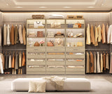 Aheaplus Closet System with 12 Drawers, 8.5-11.5Ft Closet Organizer System