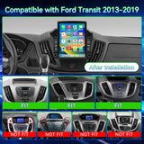 Android 13 Car Radio Stereo Compatible with Ford Transit 2013 2014 2015 2016 2017 2018 2019, 4+64G, 9.7" Touchscreen, Wireless Carplay Android Auto/Bluetooth/FM/GPS/WiFi/Mirror Link/SWC/Backup Camera