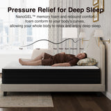 Novilla 14 inch King Size Mattress, Cooling Hybrid King Mattress with Upgraded Individual Coils & Gel Memory Foam, Enhanced Support, Motion Isolation, Pressure Relief, CertiPUR-US