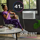 GE Profile ClearView Window Air Conditioner 8,300 BTU, WiFi Enabled, Ultra Quiet for Medium Rooms, Full Window View with Easy Installation, 8K Window AC Unit, White (Renewed)