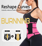 ANGOOL Neopren Waist Trainer For Women,Workout Plus Size Trimmer Belt Sauna Sweat Corset Cincher With Zipper 2XL Pink