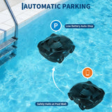 Garvee Cordless Robotic Pool Vacuum Cleaner with 130-Min Runtime, Self-Parking Technology for Above-Ground Pools up to 860 Sq.Ft, Efficient Filtration & Portable Design