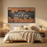 Custom Wood Quote Sign Personalized Horizontal Wall Art Natural Framed Wood Decor w/Custom Text for Home Living Room & Office 72"x24"