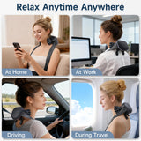 Luxulist Neck Massager for Pain Relief with Deep Tissue Massage and Heat, Bionic Hand Neck and Shoulder Massager for Back Relaxation Home Office Travel