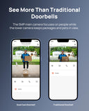 Anona 3K Dual Cam Video Doorbell Camera Wireless No Subscription with Chime