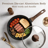 EWFEN 25 Pcs Pots and Pans Set, Nonstick Ceramic Cookware Sets, Healthy Non-Toxic, Large Capacity, Induction Compatible, Cooking Set with Frying Pans & Saucepans, PFAS/PTFE/PFOA Free, Classic Black