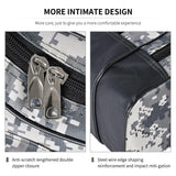 LEOFISHING Portable 3 Layers Fishing Pole Bag Durable Oxford Folding Fishing Rod Reel Carry Case Tackle Storage Bag Case Waterproof Camouflage Travel Fishing Carrier (Grey Camouflage, 120cm/47in)