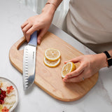 Astercook Kitchen Knife Set with Block and Sharpener 15 Piece German High Carbon Stainless Steel Knives Sharp Blade Dishwasher Safe Deba Knives with Ergonomic Handle, Delicate Blue