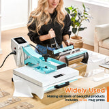 2-in-1 Heat Press, 15x15 Industrial Digital Sublimation Machine for T-Shirts