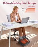 THERAZZAGGE Shiatsu Foot Massager with Heat, Heated Foot Massager for Neuropathy, Foot Warmer, 2 Heat Levels, Remote Control
