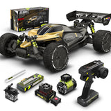 RIAARIO 1/10 Brushless RC Cars, RTR, Beginner, MAX 50+ MPH, Metal Drivetrain, 4WD, Waterproof Electronics, Carbon Fiber, Black, Ages 14+
