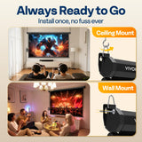 VIVOHOME Motorized Projector Screen with Remote, 16:9 84 Inch Auto Electric Projection Screen, HD 4K Movie Screen for Home Theater, Cinema, Office (73 x 41 Black)