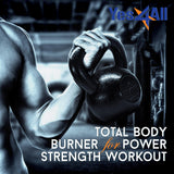 Yes4All Solid Cast Iron Kettlebell Weights Set – Great for Full Body Workout and Strength Training, K - Black 40lb