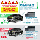 American Flag Truck Tonneau Cover for 2019-2025 Ram 1500 (New Body ONLY) / 2019-2024 Ram 2500 & 3500 with 6.4 ft Bed Length, All-Weather Soft Roll Truck Bed Cover for Truck (5th Gen Body/New Body)